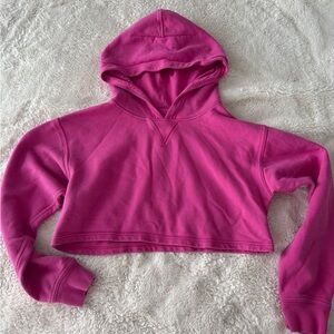 Lululemon Women’s Hot Pink All Yours Cropped Hoodie